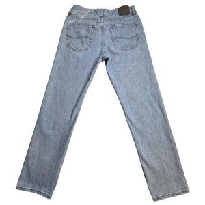 Vintage Lee Regular Fit Straight Jeans Mens 33x32 (31x30) Light Wash Blue Denim